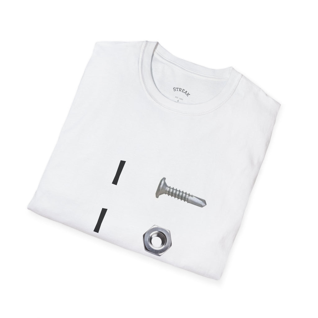 Hardware Diagram T-Shirt — Screw, Nut & Bolt Minimalist Tee