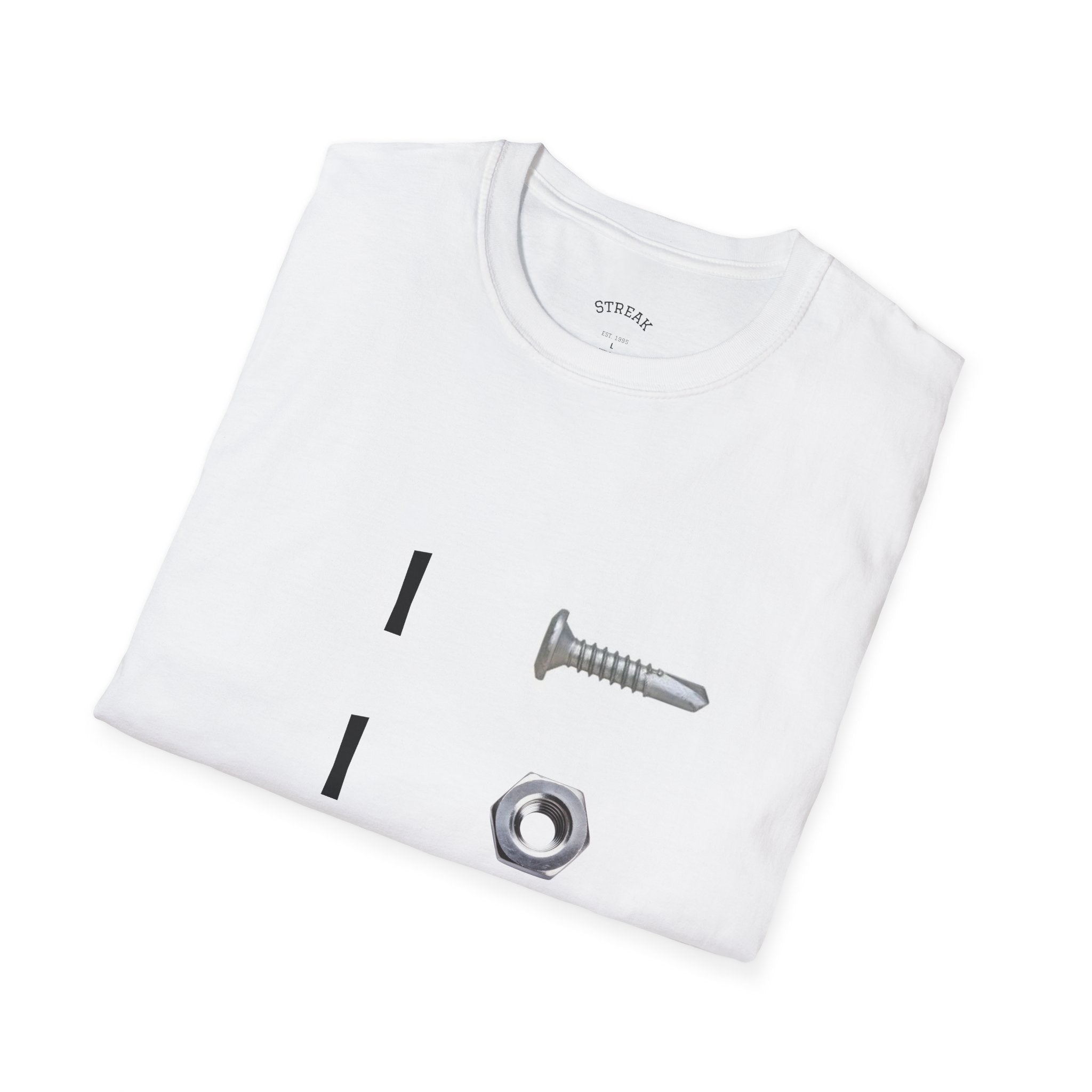 Hardware Diagram T-Shirt — Screw, Nut & Bolt Minimalist Tee