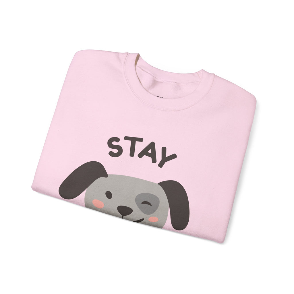 Stay Pawsitive Sweatshirt —  Dog Graphic Crewneck
