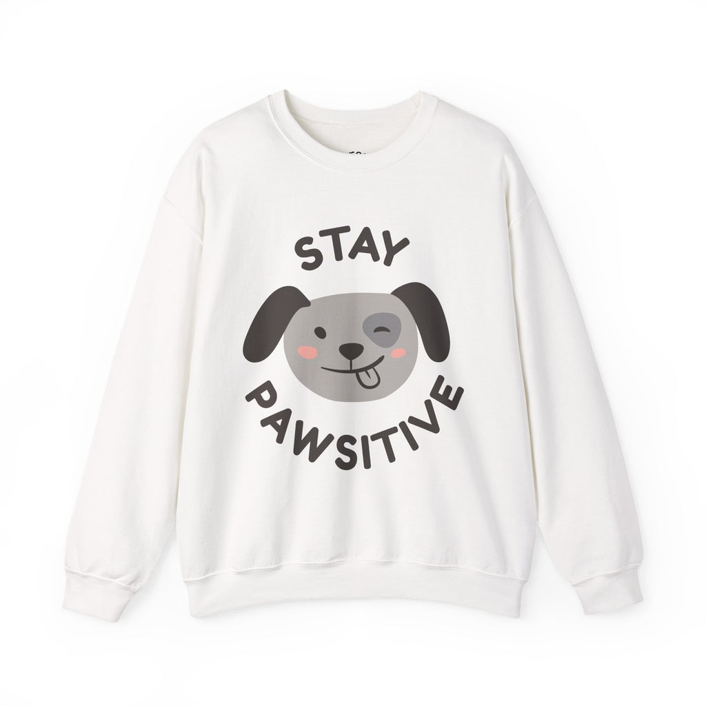 Stay Pawsitive Sweatshirt —  Dog Graphic Crewneck