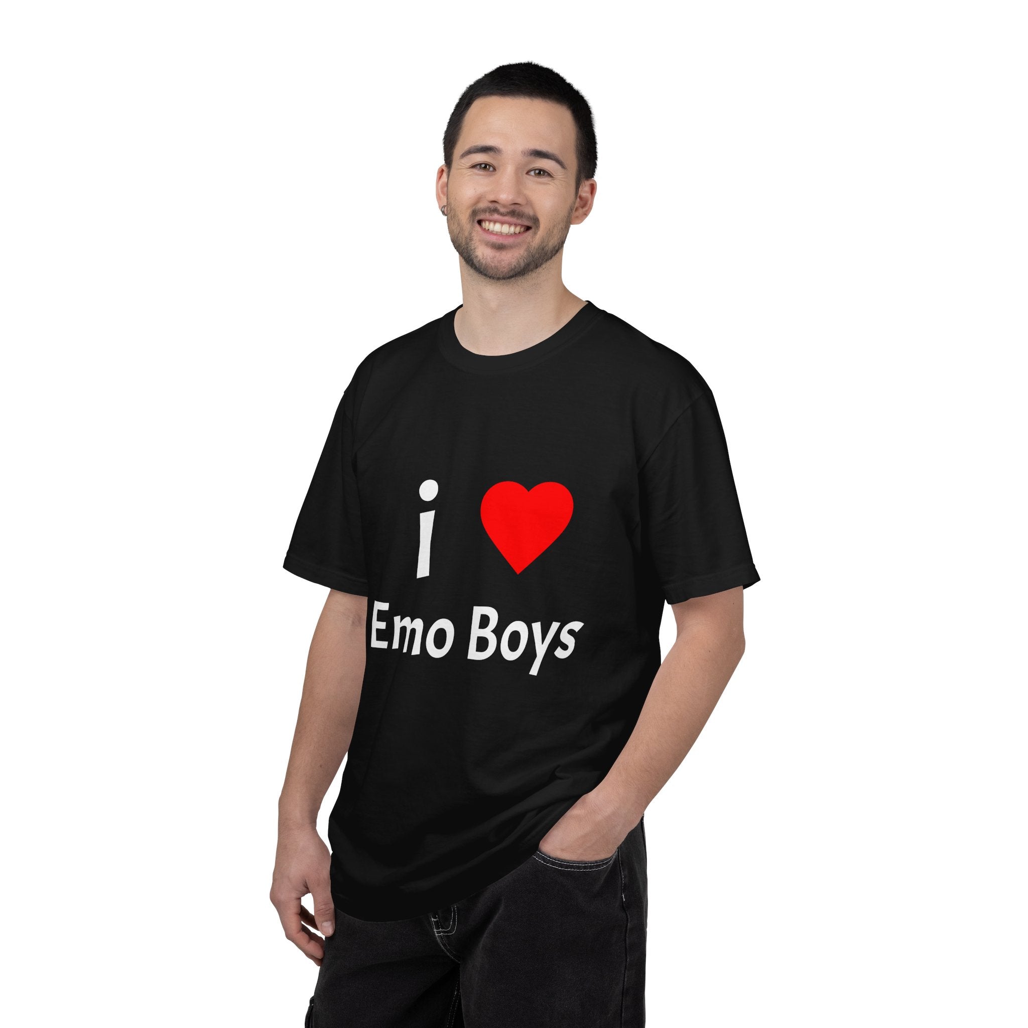 I Love Emo Boys T-Shirt — Retro Heart Graphic Tee